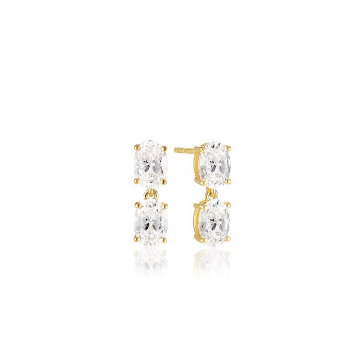 Product Image for Sif Jakobs Ellisse Due Piccolo - 18k guldpläterade, med vita zirkoner Ørering