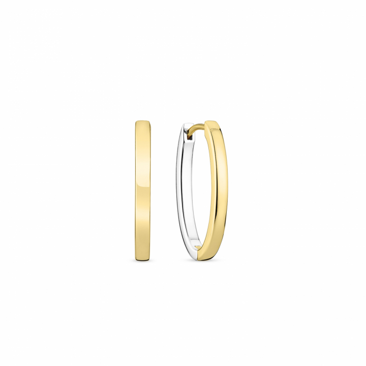 ELLISSE PIANURA PICCOLO EARRINGS Silver/Gold i gruppen Øreringe / Guldøreringe hos SCANDINAVIAN JEWELRY DESIGN (SJ-E2312-2YG)
