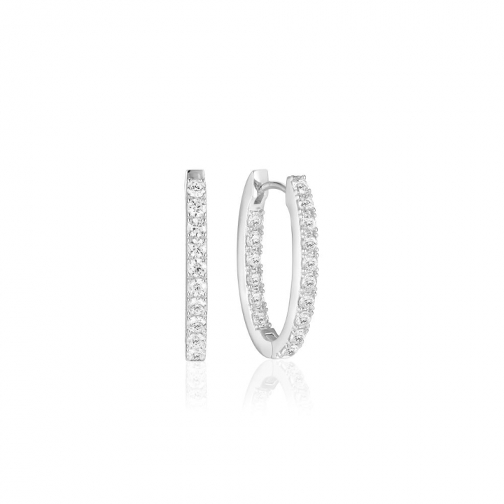 Ellisse Piccolo - med vita zirkoner Ørering i gruppen Øreringe hos SCANDINAVIAN JEWELRY DESIGN (SJ-E2312-CZ)