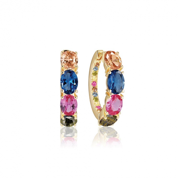 ELLISSE CREOLO EARRINGS Guld i gruppen Øreringe hos SCANDINAVIAN JEWELRY DESIGN (SJ-E2315-XCZ-YG)
