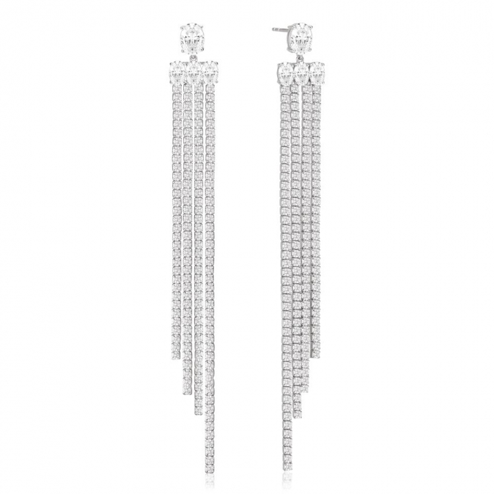Product Image for Sif Jakobs Ellisse Lungo Grande - med vita zirkoner Ørering