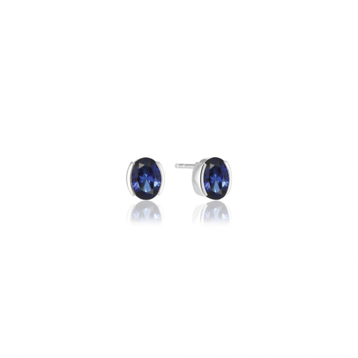 Ellisse Carezza - med blåa zirkoner Ørering i gruppen Øreringe / Sølvøreringe hos SCANDINAVIAN JEWELRY DESIGN (SJ-E2350-BLCZ)