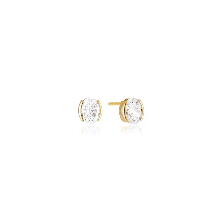 Product Image for Sif Jakobs Ellisse Carezza - 18k guldpläterade, med vita zirkoner Ørering