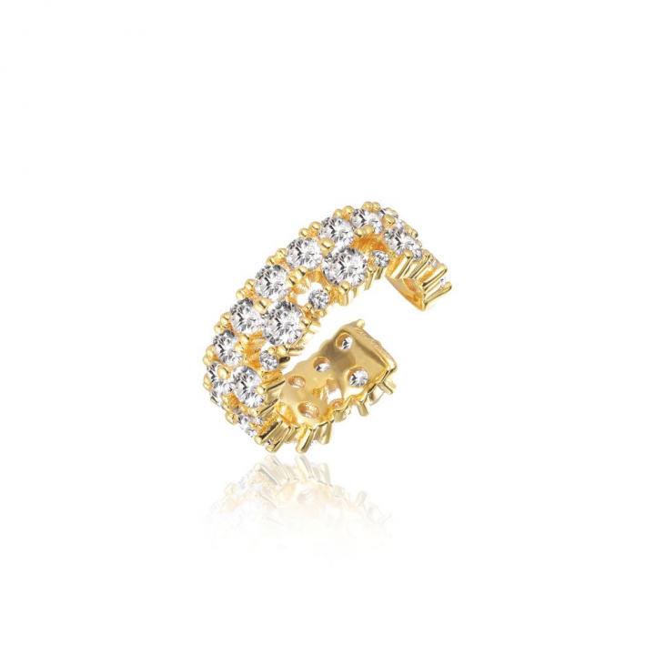LIVIGNO EAR CUFF Guld i gruppen Øreringe hos SCANDINAVIAN JEWELRY DESIGN (SJ-E2365-CZ-YG)