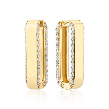 MARATEA GRANDE Earrings Gold i gruppen Øreringe / Guldøreringe hos SCANDINAVIAN JEWELRY DESIGN (SJ-E2452-CZ-YG)
