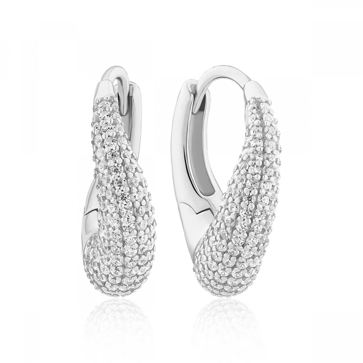GLORENZA PICCOLO Earrings Silver i gruppen Øreringe / Sølvøreringe hos SCANDINAVIAN JEWELRY DESIGN (SJ-E2482-CZ)