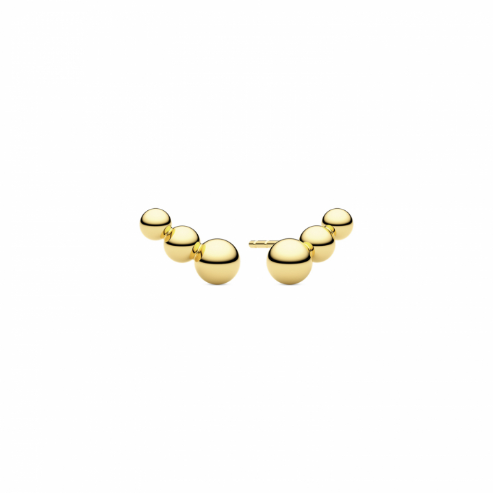BORMIO PICCOLO EARRINGS Gold i gruppen Øreringe / Guldøreringe hos SCANDINAVIAN JEWELRY DESIGN (SJ-E2581-YG)