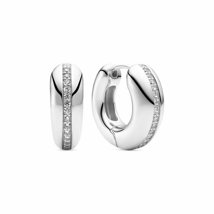 PALERMO PICCOLO EARRINGS Silver i gruppen Øreringe / Sølvøreringe hos SCANDINAVIAN JEWELRY DESIGN (SJ-E2588-CZ)