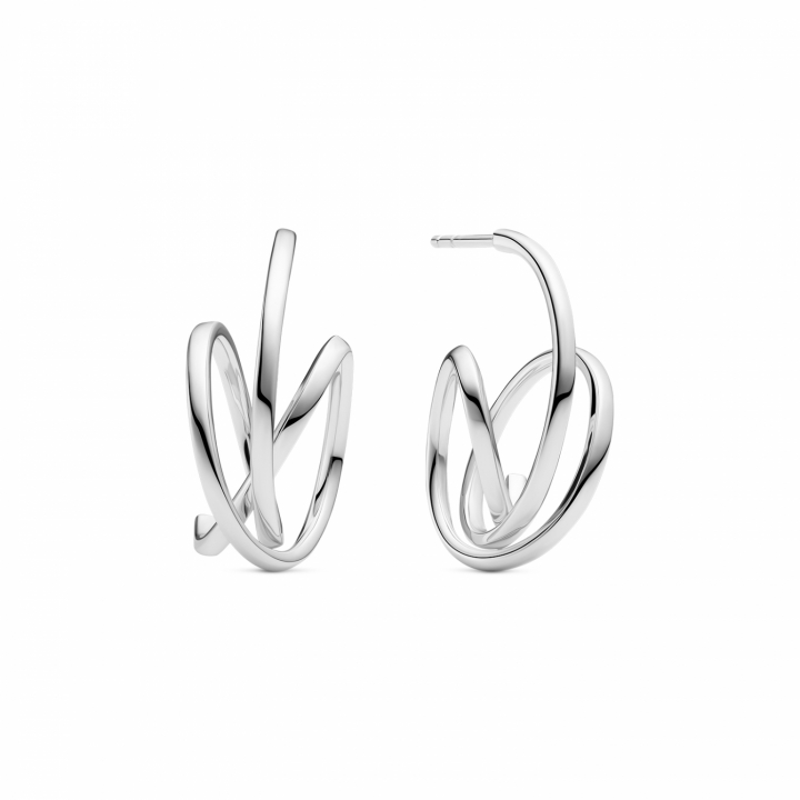SPIRALE PIANURA PICCOLO EARRINGS Silver i gruppen Øreringe / Sølvøreringe hos SCANDINAVIAN JEWELRY DESIGN (SJ-E2590)