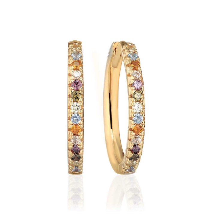 Product Image for Sif Jakobs ELLERA GRANDE Ørering flerfarvede Zirkoner (guld)
