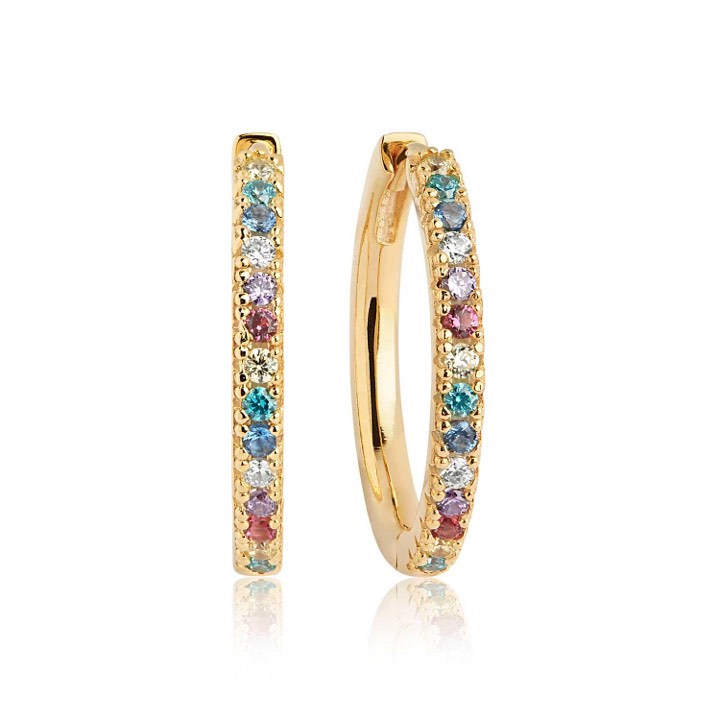Product Image for Sif Jakobs ELLERA GRANDE Ørering flerfarvede Zirkoner (guld)