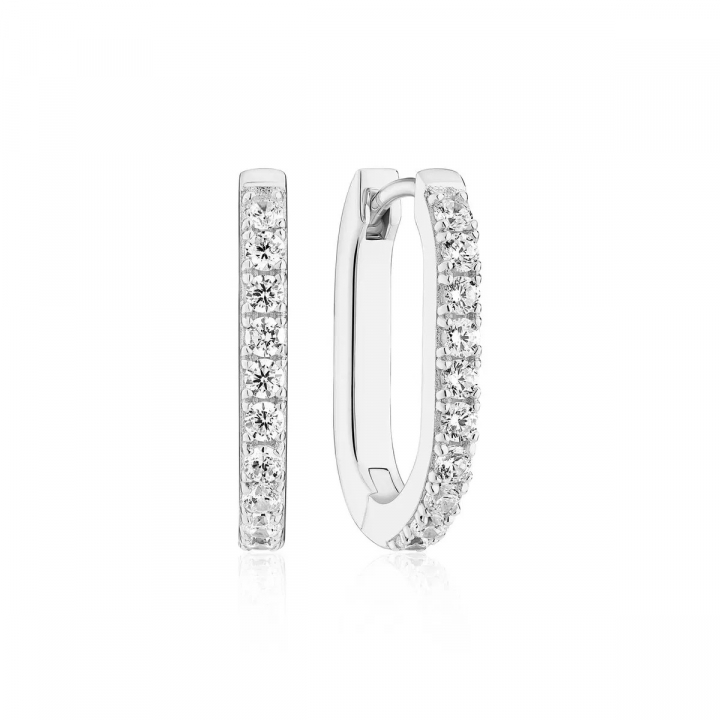 CAPIZZI PICCOLO EARRINGS SILVER i gruppen Øreringe / Sølvøreringe hos SCANDINAVIAN JEWELRY DESIGN (SJ-E42209-CZ)