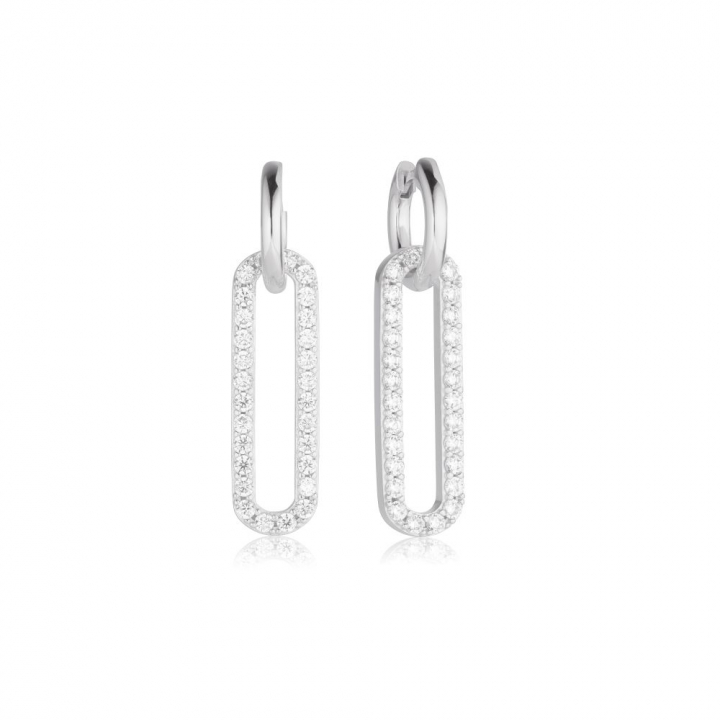 Capizzi Lungo - med vita zirkoner Ørering i gruppen Øreringe / Sølvøreringe hos SCANDINAVIAN JEWELRY DESIGN (SJ-E42220-CZ)