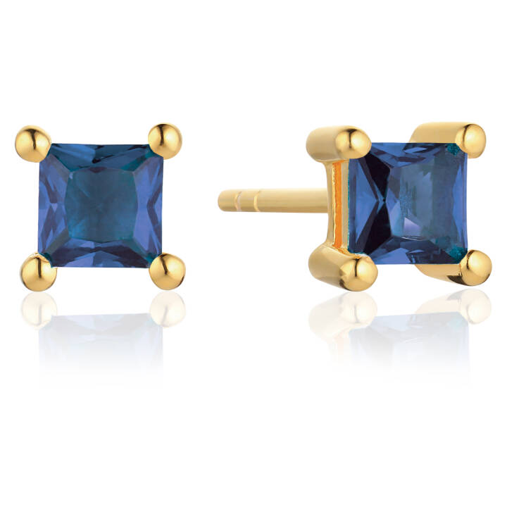 ELLERA QUADRATO Ørering i gruppen Øreringe / Guldøreringe hos SCANDINAVIAN JEWELRY DESIGN (SJ-E42277-BLCZ-YG)