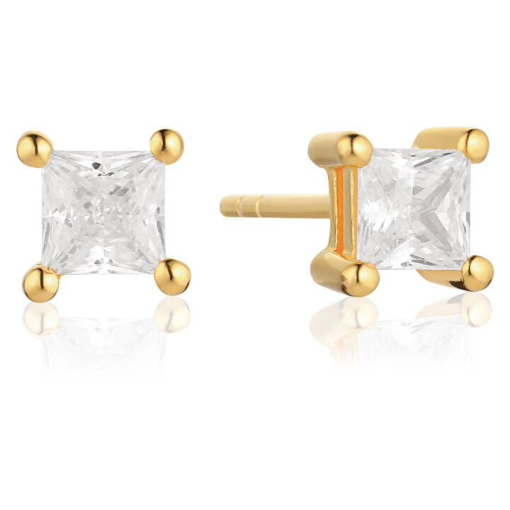 ELLERA QUADRATO Ørering i gruppen Øreringe hos SCANDINAVIAN JEWELRY DESIGN (SJ-E42277-CZ-YG)