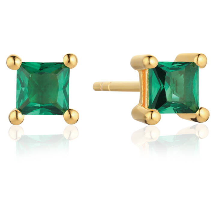 ELLERA QUADRATO Ørering i gruppen Øreringe / Guldøreringe hos SCANDINAVIAN JEWELRY DESIGN (SJ-E42277-GCZ-YG)