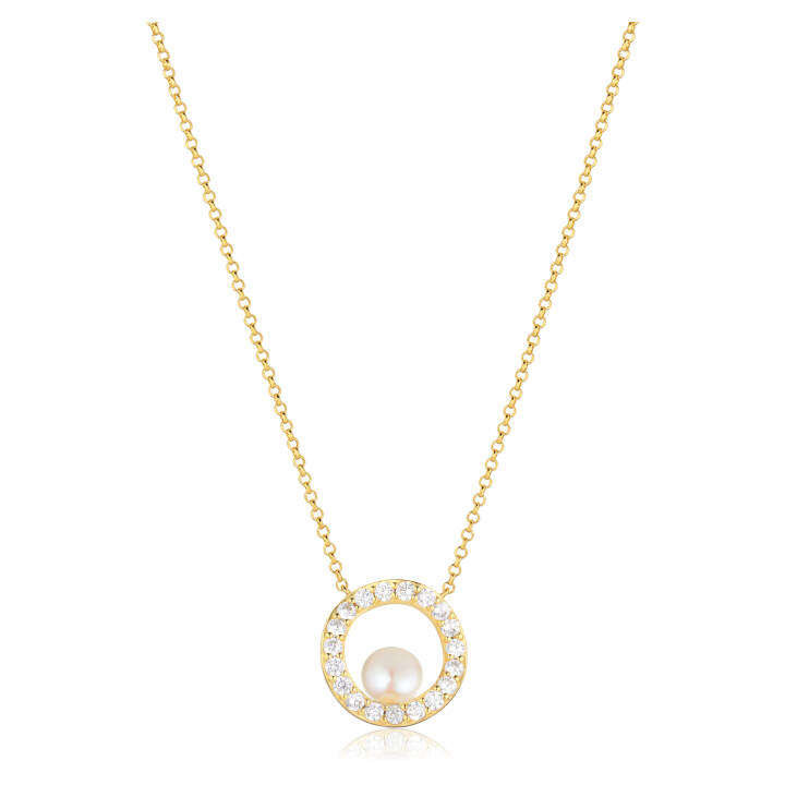 PONZA CIRCOLO Halskæde i gruppen Halskæde / Guldhalskæde hos SCANDINAVIAN JEWELRY DESIGN (SJ-N12348-PCZ-YG)