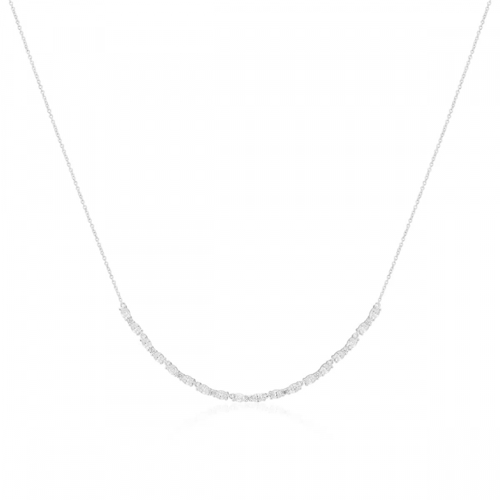 ELLERA OVALE Necklace Silver i gruppen Halskæde / Sølvhalskæde hos SCANDINAVIAN JEWELRY DESIGN (SJ-N2415-CZ)