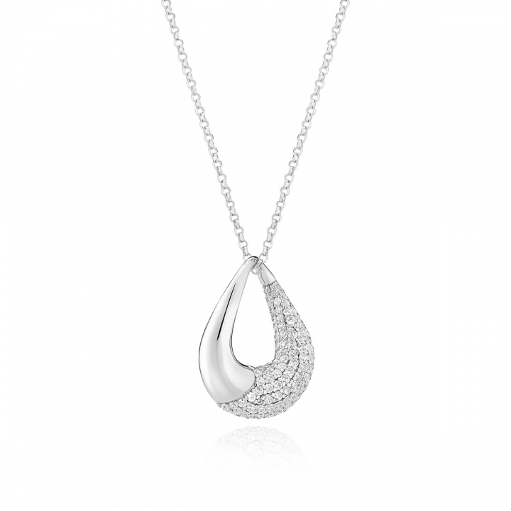 GLORENZA necklace Silver i gruppen Halskæde / Sølvhalskæde hos SCANDINAVIAN JEWELRY DESIGN (SJ-N2482-CZ)
