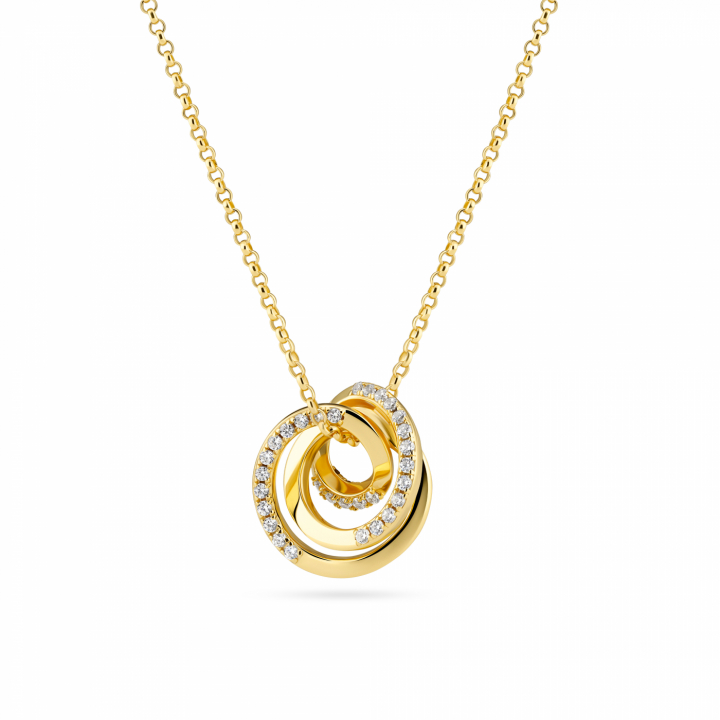 SPIRALE PICCOLO NECKLACE GOLD i gruppen Halskæde / Guldhalskæde hos SCANDINAVIAN JEWELRY DESIGN (SJ-N2588-CZ-YG)