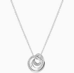SPIRALE PICCOLO NECKLACE Silver i gruppen Halskæde / Sølvhalskæde hos SCANDINAVIAN JEWELRY DESIGN (SJ-N2588-CZ)