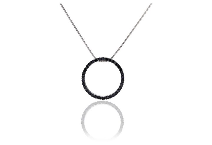 Product Image for Sif Jakobs BIELLA GRANDE Halskæde sorte Zirkoner (Sølv) 45 cm