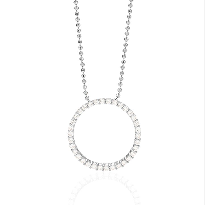 Product Image for Sif Jakobs BIELLA GRANDE Halskæde hvide Zirkoner (Sølv) 45 cm