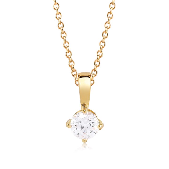 Product Image for Sif Jakobs PRINCESS ROUND Halsketten vita Zirkoner (guld)