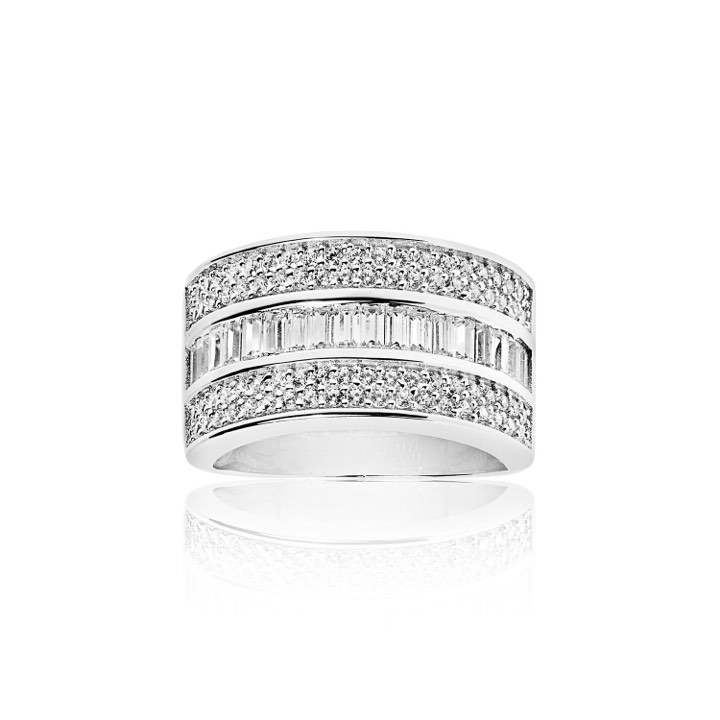 Product Image for Sif Jakobs CORTE GRANDE TRE hvide Zirkoner (Sølv) 50