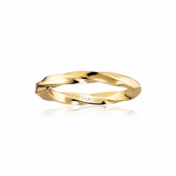 FERRARA PICCOLO PIANURA ring (guld) i gruppen Ringe / Guldringe hos SCANDINAVIAN JEWELRY DESIGN (SJ-R12107-SG)