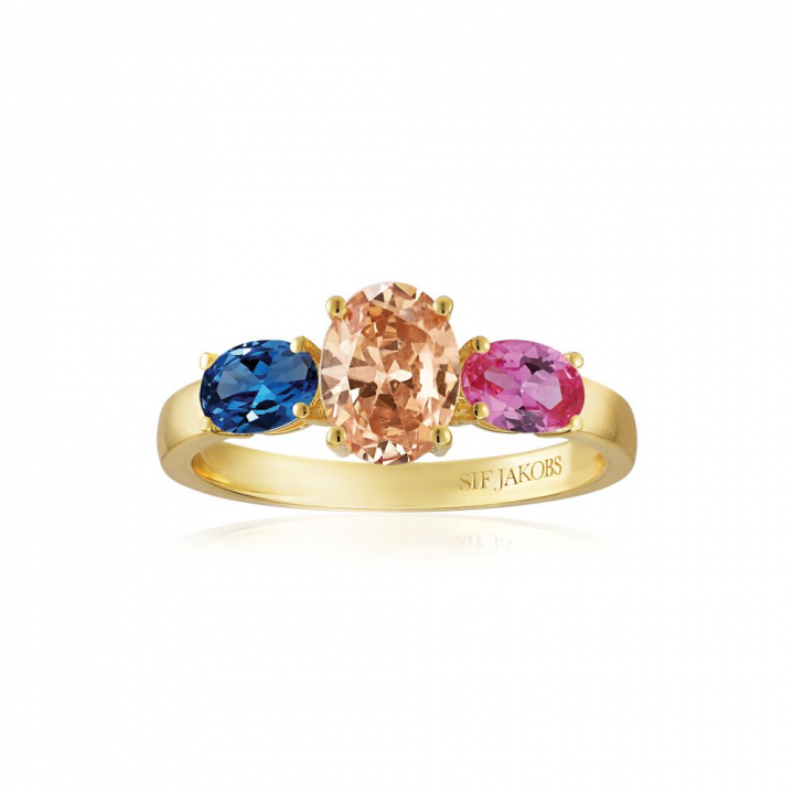 ELLISSE TRE Ring guld  i gruppen Ringe / Guldringe hos SCANDINAVIAN JEWELRY DESIGN (SJ-R2340-XCZ-YG)