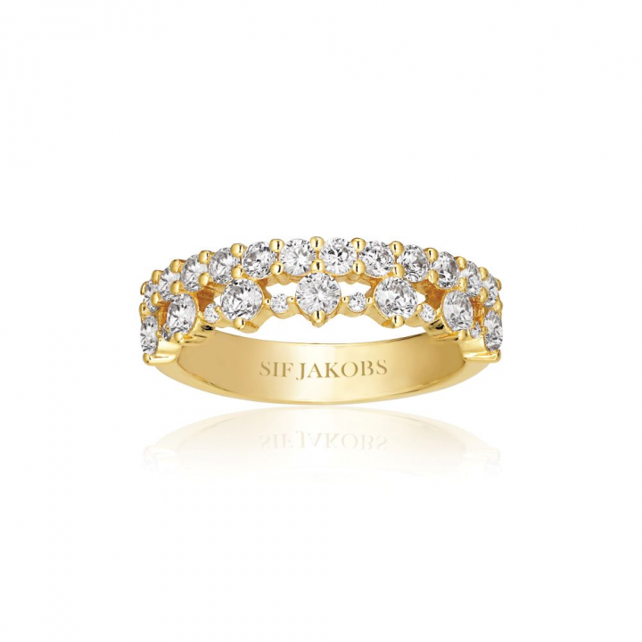 LIVIGNO Ring guld  i gruppen Ringe / Guldringe hos SCANDINAVIAN JEWELRY DESIGN (SJ-R2367-CZ-YG)