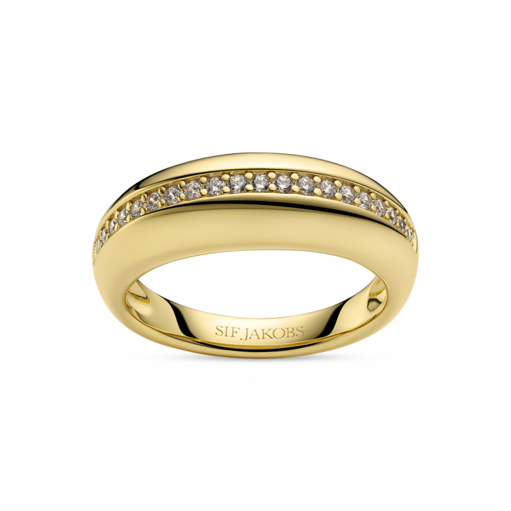 PALERMO RING Gold i gruppen Ringe / Guldringe hos SCANDINAVIAN JEWELRY DESIGN (SJ-R2588-CZ-YG)