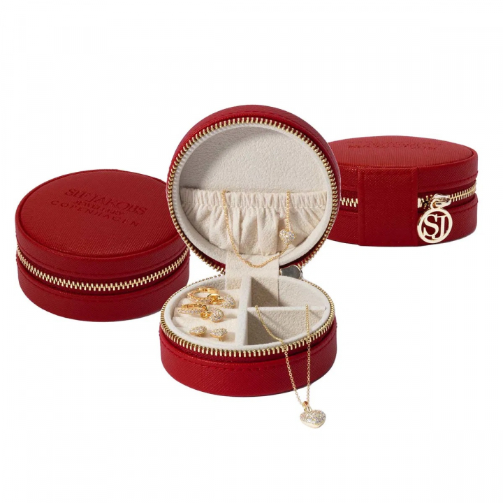 Red jewelry box (1 piece) i gruppen Tilbehør / Ure hos SCANDINAVIAN JEWELRY DESIGN (SJ-SY10730)