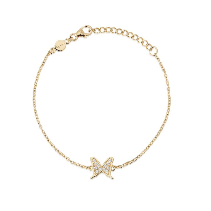 Petite papillion sparkling Bracelet Gold i gruppen Armbånd / Guldarmbånd hos SCANDINAVIAN JEWELRY DESIGN (gp125)