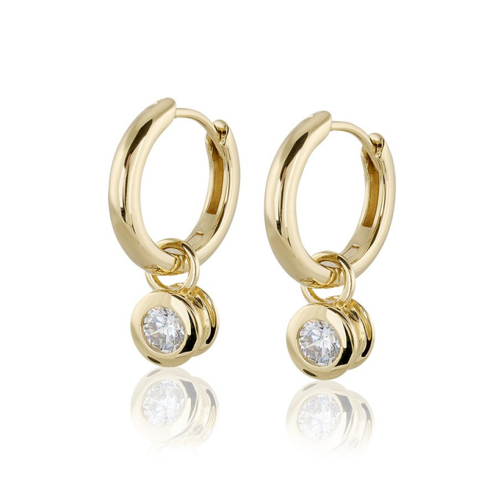 Älskad Earrings creol Gold i gruppen Øreringe / Guldøreringe hos SCANDINAVIAN JEWELRY DESIGN (gp154)