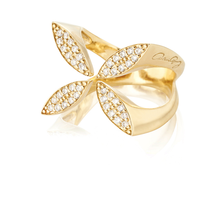 Sparkling ellipse Ring Gold i gruppen Ringe / Guldringe hos SCANDINAVIAN JEWELRY DESIGN (gp21-R)