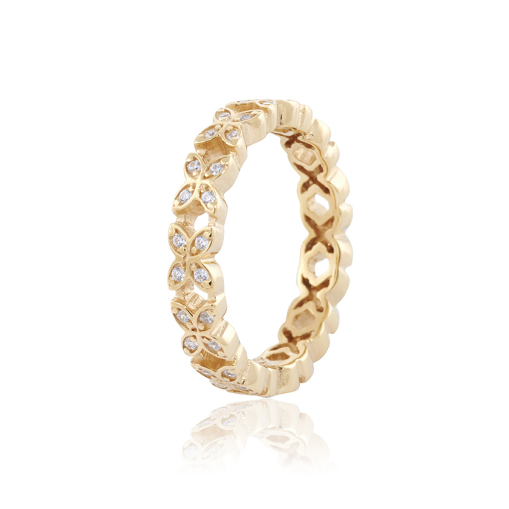 Sparkling ellipse mini Ring Gold i gruppen Ringe / Guldringe hos SCANDINAVIAN JEWELRY DESIGN (gp38-R)