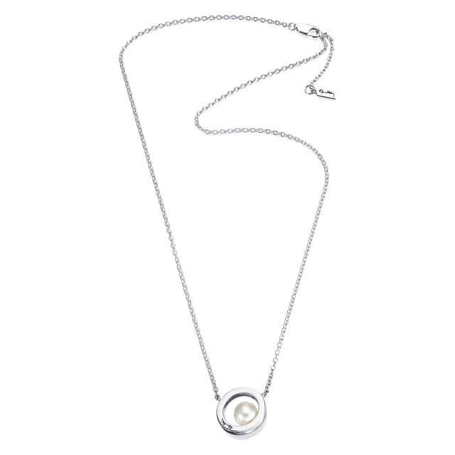 60's Pearl Halskæde Sølv 42-45 cm