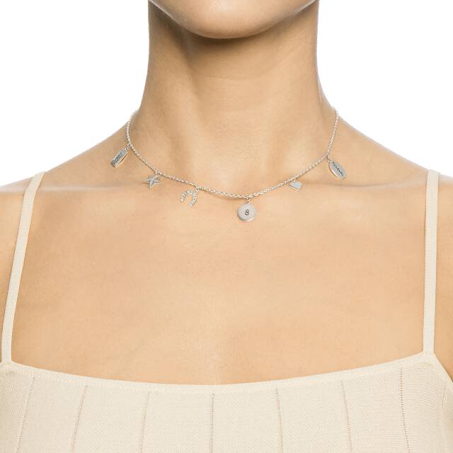 Mini Charms Halskæde Sølv