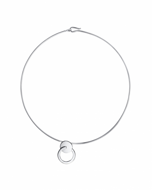 Tubular bell Necklace Silver