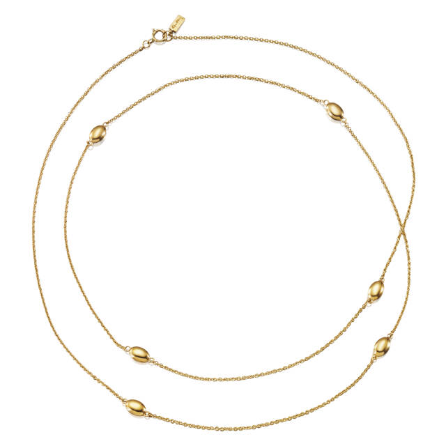 Love Bead Long - Gold Halskæde Guld