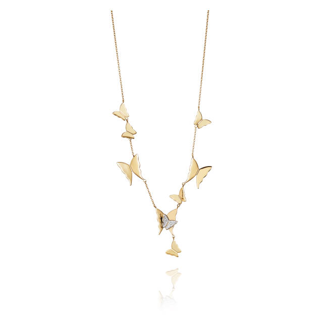Miss Butterfly Air & Stars Collier Halskæde Guld