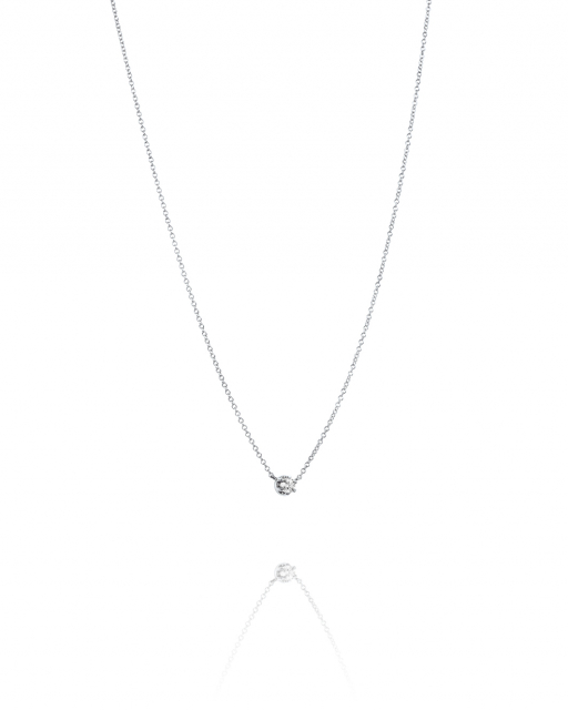Crown & Stars Halskæde 0.30ct Hvidguld