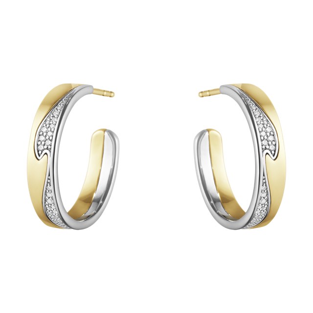 FUSION LA Roséguld Ørering Guld Hvidguld PAVÉ 0.21 ct