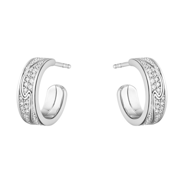 FUSION SMALL Ørering Hvidguld FULL PAVÉ 0.33 CT
