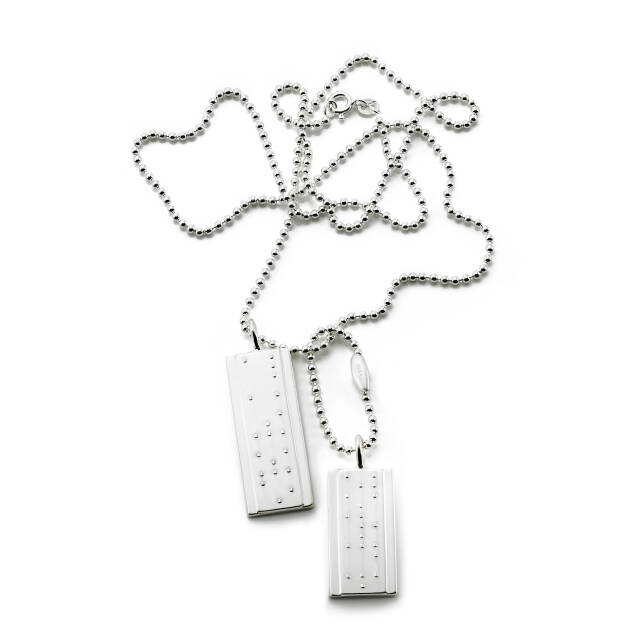 Make Love Not War Tags Vedhæng Sølv