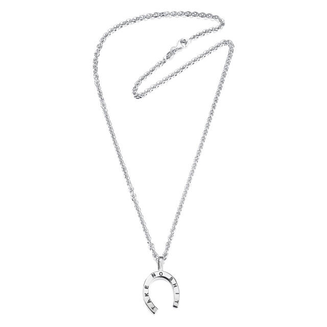 Take No Shit - Large Vedhæng Sølv