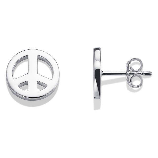 Mini Peace Ørering Sølv