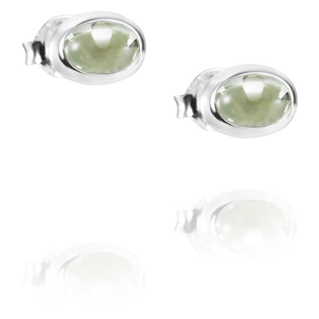 Love Bead Sølv - Green Quartz Ørering Sølv